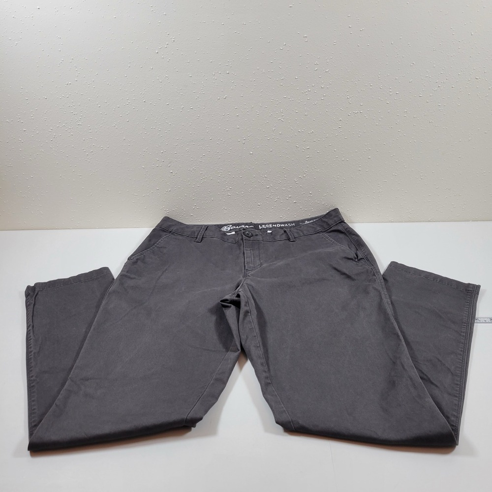 Eddie Bauer Chino Pants Womens 10 Gray Excellent Legendwash Boyfriend Slim Leg